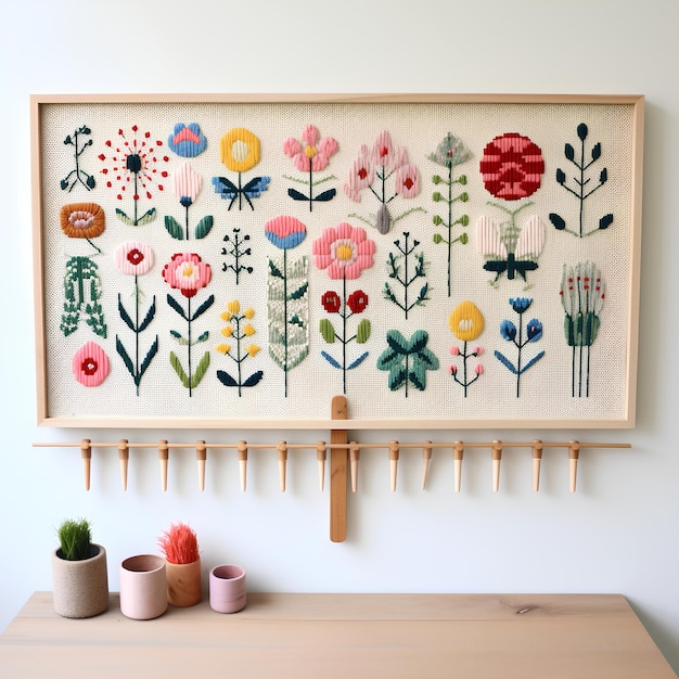 Przykładowe hafty w oprawie